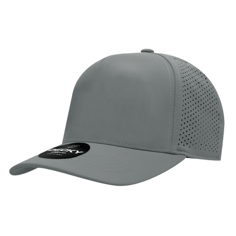 Decky 5 Panel High Profile Structured Perforated Performance Cap | Decky 6045 Charcoal Standard Hats