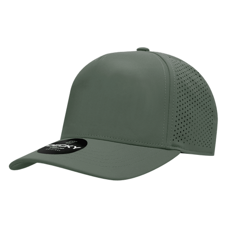 Decky 5 Panel High Profile Structured Perforated Performance Cap | Decky 6045 Loden Standard Hats
