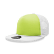 Decky 5 Panel High Profile Structured Two Tone Foam Trucker | Decky 222 White/Neon Yellow OSFM