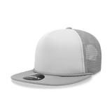 Decky 5 Panel High Profile Structured Two Tone Foam Trucker | Decky 224 Grey OSFM