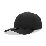 Decky 5 Panel Mid Profile Structured Cotton Blend Cap | Decky 6024 Black Standard Hats