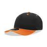 Decky 5 Panel Mid Profile Structured Cotton Blend Cap | Decky 6024 Black/Orange Standard Hats