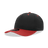 Decky 5 Panel Mid Profile Structured Cotton Blend Cap | Decky 6024 Black/Red Standard Hats