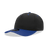 Decky 5 Panel Mid Profile Structured Cotton Blend Cap | Decky 6024 Black/Royal Standard Hats