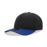 Decky 5 Panel Mid Profile Structured Cotton Blend Cap | Decky 6024 Black/Royal Standard Hats