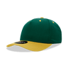 Decky 5 Panel Mid Profile Structured Cotton Blend Cap | Decky 6024 Forest/Gold Standard Hats
