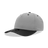 Decky 5 Panel Mid Profile Structured Cotton Blend Cap | Decky 6024 Grey/Black Standard Hats