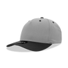 Decky 5 Panel Mid Profile Structured Cotton Blend Cap | Decky 6024 Grey/Black Standard Hats