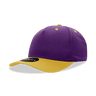 Decky 5 Panel Mid Profile Structured Cotton Blend Cap | Decky 6024 Purple/Gold Standard Hats