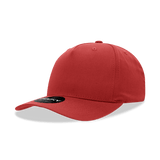 Decky 5 Panel Mid Profile Structured Cotton Blend Cap | Decky 6024 Red Standard Hats