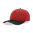 Decky 5 Panel Mid Profile Structured Cotton Blend Cap | Decky 6024 Red/Black Standard Hats