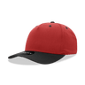 Decky 5 Panel Mid Profile Structured Cotton Blend Cap | Decky 6024 Red/Black Standard Hats