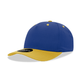 Decky 5 Panel Mid Profile Structured Cotton Blend Cap | Decky 6024 Royal/Gold Standard Hats