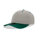 Decky 5 Panel Mid Profile Structured Cotton Blend Cap | Decky 6024 Stone/Forest Standard Hats