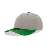 Decky 5 Panel Mid Profile Structured Cotton Blend Cap | Decky 6024 Stone/Kelly Standard Hats