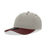 Decky 5 Panel Mid Profile Structured Cotton Blend Cap | Decky 6024 Stone/Maroon Standard Hats