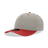 Decky 5 Panel Mid Profile Structured Cotton Blend Cap | Decky 6024 Stone/Red Standard Hats