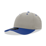 Decky 5 Panel Mid Profile Structured Cotton Blend Cap | Decky 6024 Stone/Royal Standard Hats