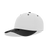 Decky 5 Panel Mid Profile Structured Cotton Blend Cap | Decky 6024 White/Black Standard Hats