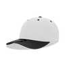 Decky 5 Panel Mid Profile Structured Cotton Blend Cap | Decky 6024 White/Black Standard Hats