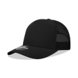 Decky 5 Panel Mid Profile Structured Cotton Blend Trucker | Decky 6030 Black Standard