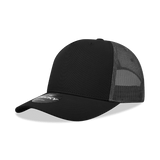 Decky 5 Panel Mid Profile Structured Cotton Blend Trucker | Decky 6030 Black/Charcoal Standard