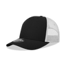 Decky 5 Panel Mid Profile Structured Cotton Blend Trucker | Decky 6030 Black/White Standard
