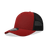 Decky 5 Panel Mid Profile Structured Cotton Blend Trucker | Decky 6030 Cardinal/Black Standard