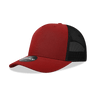 Decky 5 Panel Mid Profile Structured Cotton Blend Trucker | Decky 6030 Cardinal/Black Standard