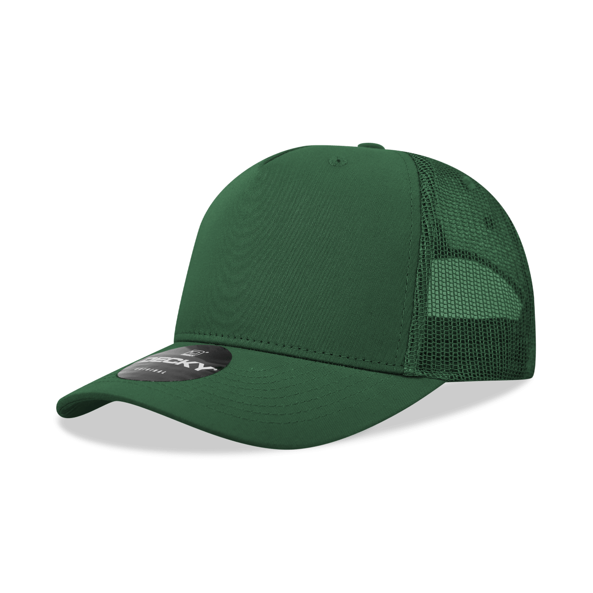 Decky 5 Panel Mid Profile Structured Cotton Blend Trucker | Decky 6030 Forest Standard