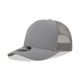 Decky 5 Panel Mid Profile Structured Cotton Blend Trucker | Decky 6030 Grey Standard
