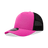 Decky 5 Panel Mid Profile Structured Cotton Blend Trucker | Decky 6030 Hot Pink/Black Standard