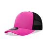 Decky 5 Panel Mid Profile Structured Cotton Blend Trucker | Decky 6030 Hot Pink/Black Standard