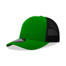 Decky 5 Panel Mid Profile Structured Cotton Blend Trucker | Decky 6030 Kelly/Black Standard