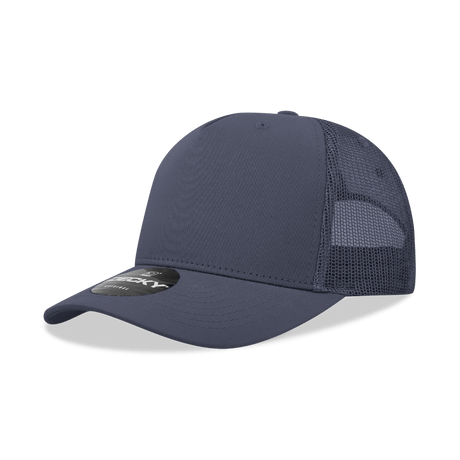 Decky 5 Panel Mid Profile Structured Cotton Blend Trucker | Decky 6030 Navy Standard
