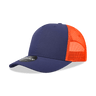 Decky 5 Panel Mid Profile Structured Cotton Blend Trucker | Decky 6030 Navy/Orange Standard