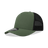 Decky 5 Panel Mid Profile Structured Cotton Blend Trucker | Decky 6030 Olive/Black Standard