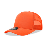 Decky 5 Panel Mid Profile Structured Cotton Blend Trucker | Decky 6030 Orange Standard