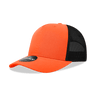 Decky 5 Panel Mid Profile Structured Cotton Blend Trucker | Decky 6030 Orange/Black Standard