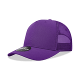Decky 5 Panel Mid Profile Structured Cotton Blend Trucker | Decky 6030 Purple Standard