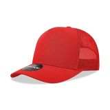 Decky 5 Panel Mid Profile Structured Cotton Blend Trucker | Decky 6030 Red Standard