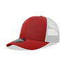 Decky 5 Panel Mid Profile Structured Cotton Blend Trucker | Decky 6030 Red/White Standard