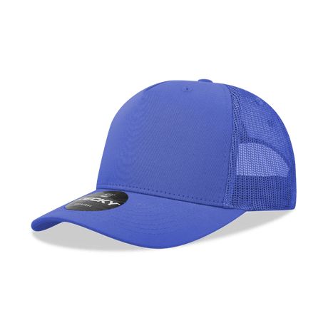 Decky 5 Panel Mid Profile Structured Cotton Blend Trucker | Decky 6030 Royal Standard