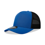 Decky 5 Panel Mid Profile Structured Cotton Blend Trucker | Decky 6030 Royal/Black Standard