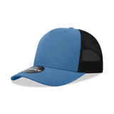 Decky 5 Panel Mid Profile Structured Cotton Blend Trucker | Decky 6030 Sky/Black Standard