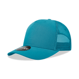 Decky 5 Panel Mid Profile Structured Cotton Blend Trucker | Decky 6030 Teal Standard