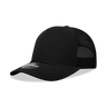 Decky 5 Panel Mid Profile Structured Cotton/Poly Blend Trucker w/Rope | Decky 6040 Black Standard