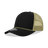 Decky 5 Panel Mid Profile Structured Cotton/Poly Blend Trucker w/Rope | Decky 6040 Black/Vegas Gold Standard