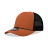 Decky 5 Panel Mid Profile Structured Cotton/Poly Blend Trucker w/Rope | Decky 6040 BurnOrange/Black Standard