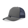 Decky 5 Panel Mid Profile Structured Cotton/Poly Blend Trucker w/Rope | Decky 6040 Charcoal/Navy Standard